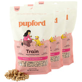 Pupford bocaditos liofilizados de salmón en empaque de 4 oz y pack de 3.