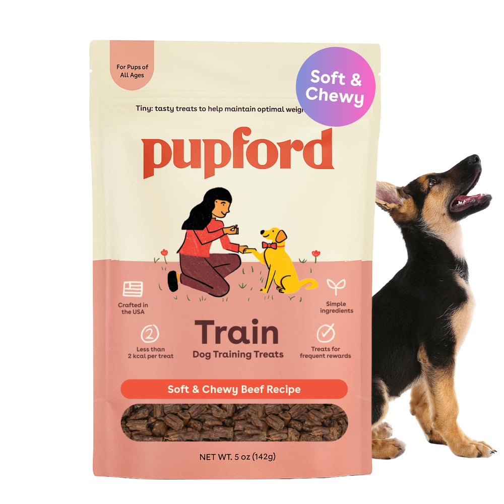 Pupford, premio de res, bolsa de 5 oz para recompensas consistentes en entrenamiento