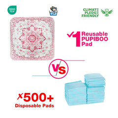 PUPIBOO base antideslizante mantiene la almohadilla en su lugar.