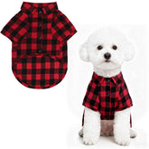 Camiseta PUPTECK con cuadros, vista frontal, ideal para salidas y fotos.
