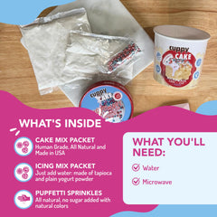 Puppy Cake: ingredientes de grado humano para un snack seguro.