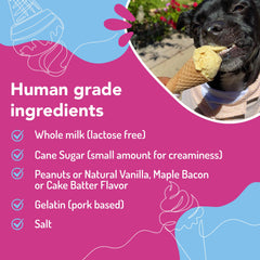 Puppy Scoops: mezcla con agua para un helado canino listo para congelar.