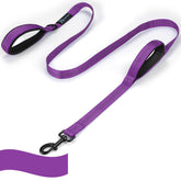 PuppyDoggy con doble manija morada para un control cómodo durante paseos.
