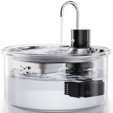 Puppyspout, fuente de vidrio para gatos, capacidad 3,2 L, agua clara para varias mascotas.
