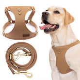 Puppytie arnés para perro mediano ajustable para paseos cómodos.