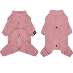Pupsooft mono de invierno para perro rosa, ajuste en cintura y cola para mejor comodidad