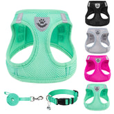 PUPTECK arnés ajustable para perro en malla verde XS, paseo cómodo