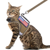 PUPTECK arnés de gato en malla suave amarillo para paseos cómodos.