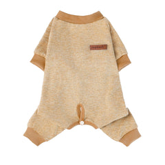 PUPTECK Pijamas para perro, vista frontal, ajuste cómodo para sesiones diarias.