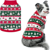 PUPTECK sudadera navidad para perro con árbol y nieve, ideal para paseos festivos