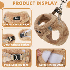 PUPTECK ajuste rápido con Velcro, fácil de colocar.