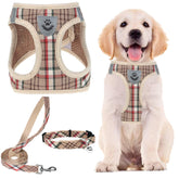 Arnés ajustable PUPTECK con malla suave y reflectiva para paseos cómodos.