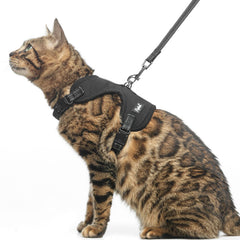 Pupteck arnés gato a prueba de escape y reflectante para paseos nocturnos