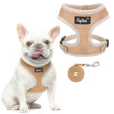 PUPTECK arnés de malla suave beige para paseos diarios cómodos