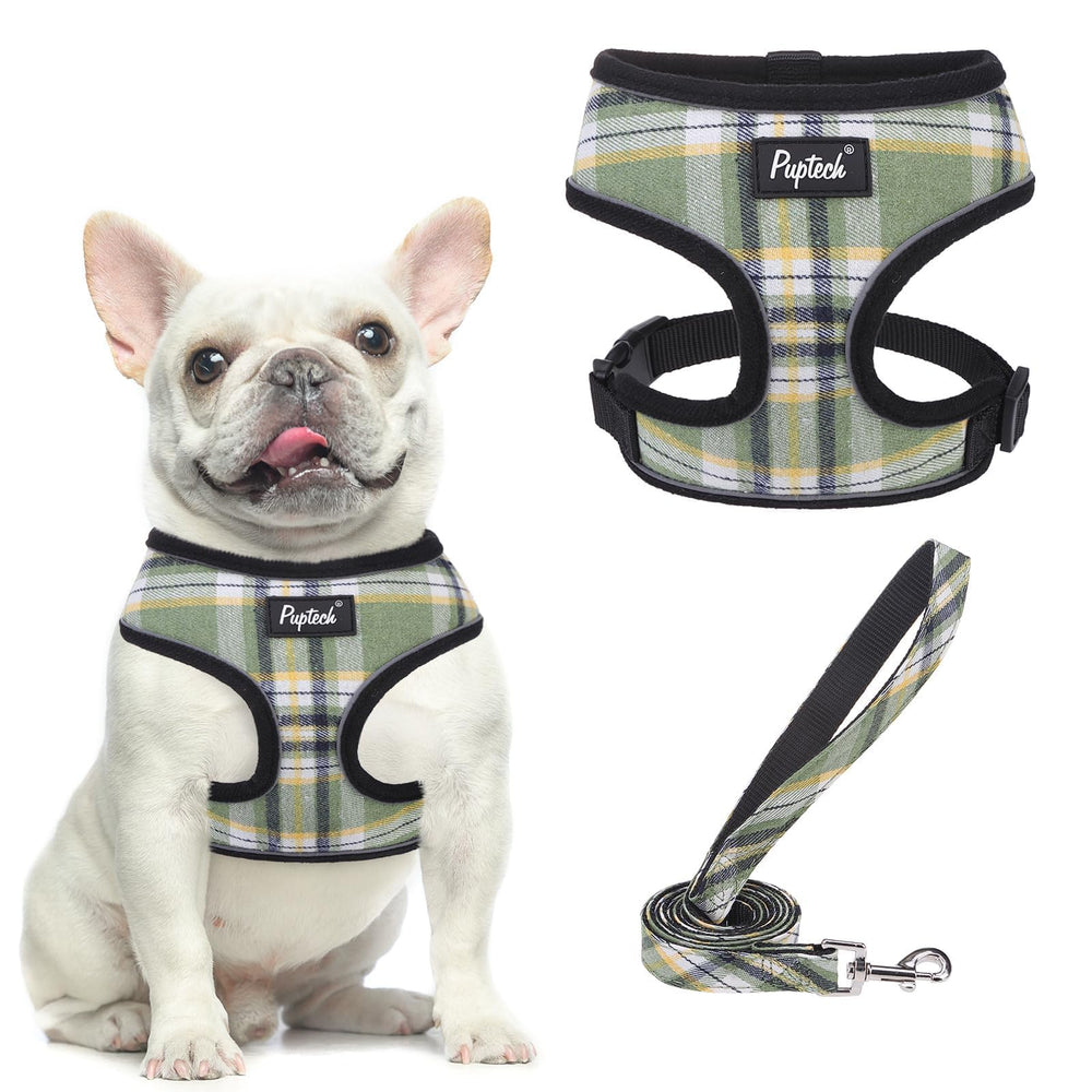 Arnés PupTeck de malla suave con cuadro, ideal para paseos cómodos