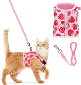 PUPTECK arnés de malla suave para gato, cómodo y transpirable para paseos.