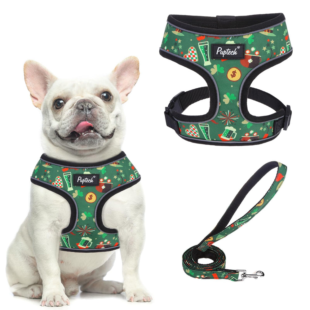 Pupteck arnés de malla suave en verde, ideal para paseos sin tirones.