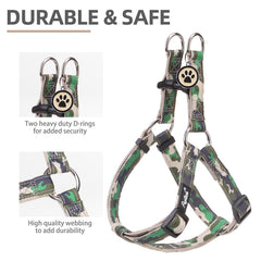arnes de paso para perro PUPTECK en camuflaje, colocación rápida