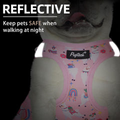 Arnés PUPTECK con tiras reflectantes para visibilidad nocturna.