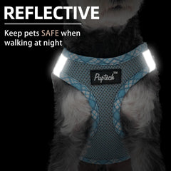 PUPTECK arnés con reflectores visibles en la noche para seguridad.