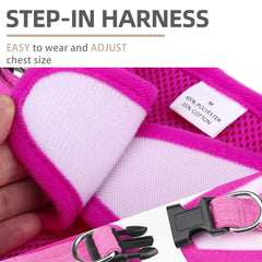 Arnés PUPTECK con cintas reflectivas para caminatas nocturnas seguras.