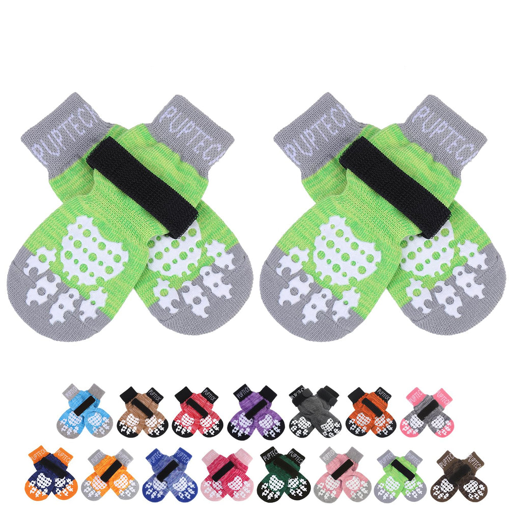 PUPTECK calcetines para perro anti-deslizantes en patas, mejoran la tracción en suelos lisos.