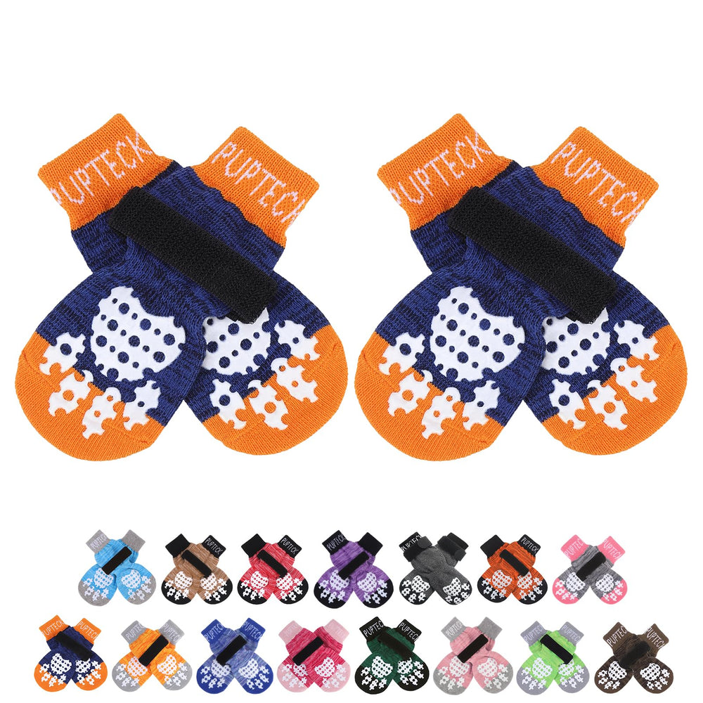PUPTECK calcetines antideslizantes para perros, uso general con agarre en suela para suelos lisos.