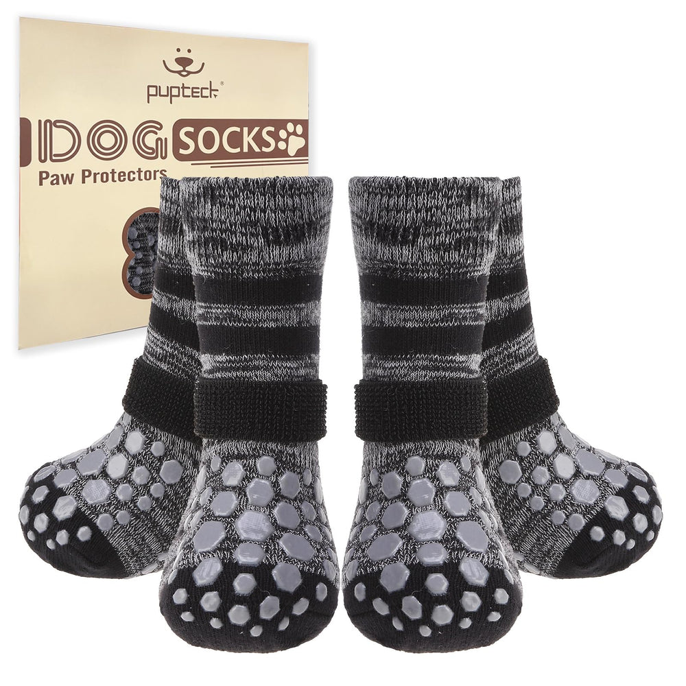 Calcetines antideslizantes PUPTECK para perros, mejoran el agarre en superficies lisas.