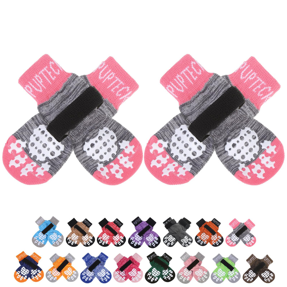 Calcetines PUPTECK para perros, vista frontal, mejoran la tracción en suelos lisos