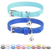 Collar de cuero suave PUPTECK con hebilla, cómodo para uso diario.