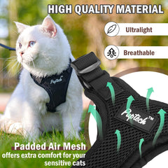 PUPTECK correa gato 4,9 pies para paseos suaves y estables