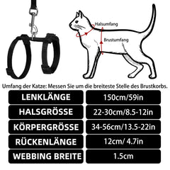 Correa de PUPTECK para gato, ajuste seguro para caminar.
