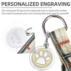 Arnés PUPTECK con etiqueta ID personalizable para identificación.