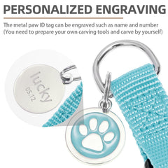 Etiqueta de metal PUPTECK para identificación, resistente y personalizable.
