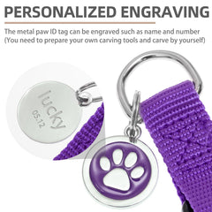 Etiqueta de identificación personalizada de PUPTECK en arnés para perros