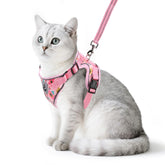 PUPTECK arnés para gato que evita escapar durante el paseo