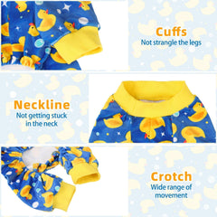 PUPTECK pijama para perro, cuello elástico para mayor comodidad.