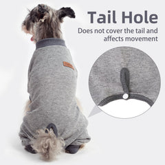 PUPTECK pijamas perro ajuste elástico en puños, cómodo.