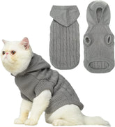 PUPTECK sudadera de invierno para perros y gatos, vista frontal, mantiene el calor durante paseos.