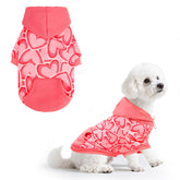 PUPTECK capucha rosa para perro, abriga y estiliza durante paseos fríos.