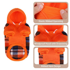 PUPTECK sudadera para perro con orificio para correa para paseos fáciles