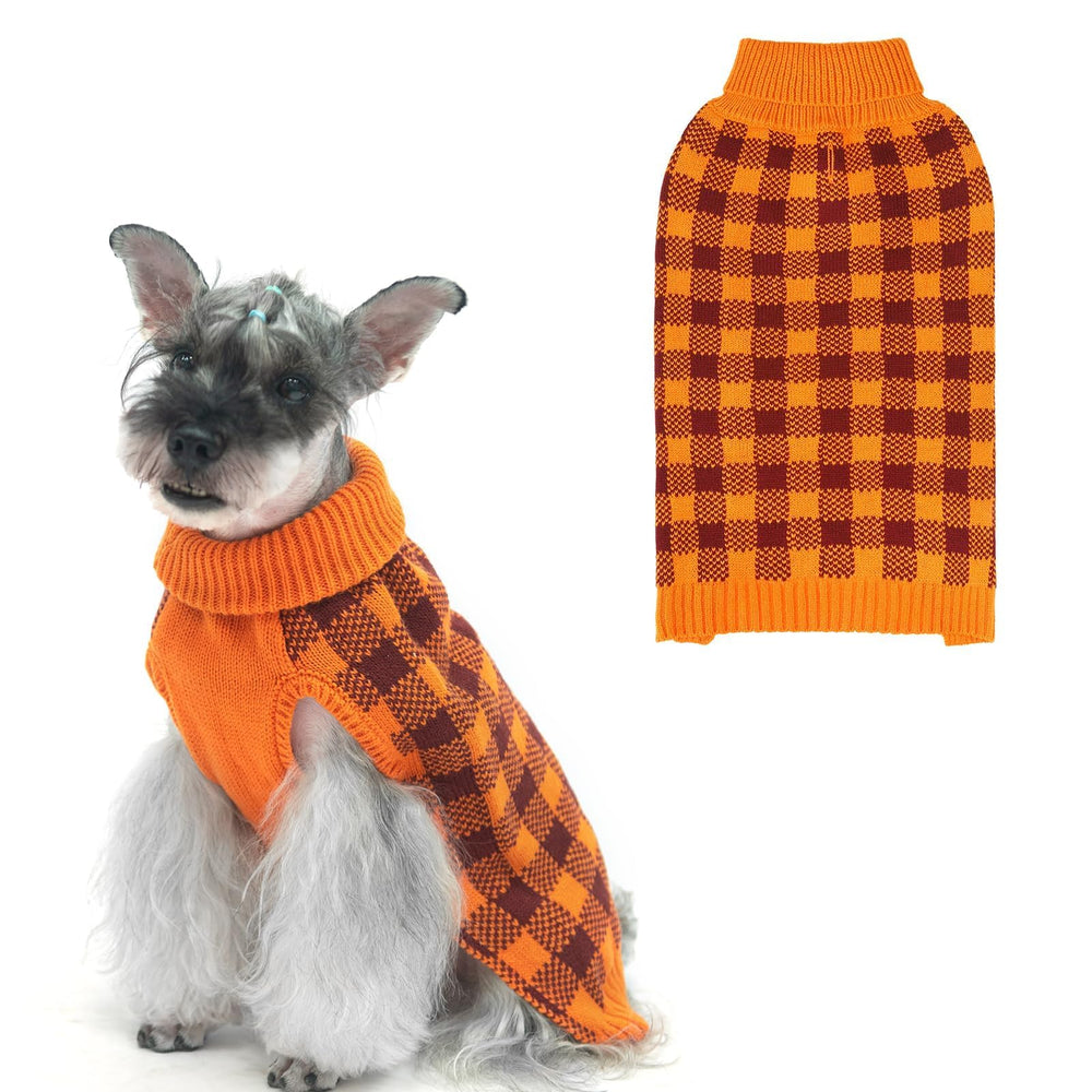 PUPTECK sudadera para perro plaid clásico, ideal para paseos otoñales