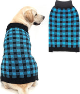 PUPTECK sudadera plaid clásico para perros, ideal para paseos otoñales.