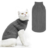 PUPTECK suéter gato invierno gris, cómodo y cálido para uso diario.