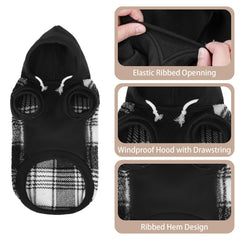 PUPTECK suéter para perro, capucha resistente al viento para protección contra el frío.