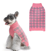 Súeter PUPTECK para perros con cuadros, diseño clásico y cálido para paseos.