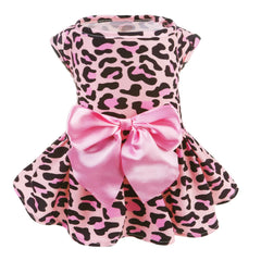 Vestido PUPTECK para perro, estampado leopardo, cómodo para paseos diarios.