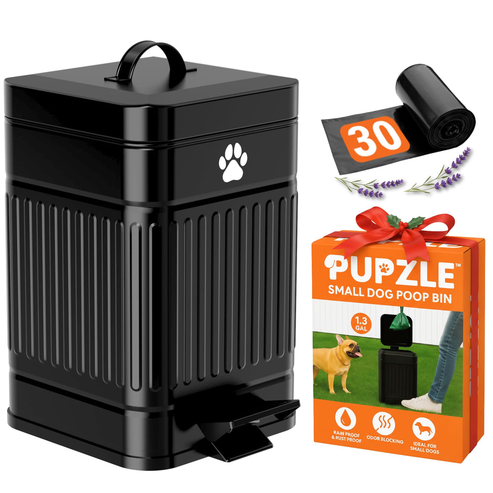Pupzle cubo de basura para excrementos de perro con tapa y control de olores