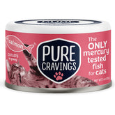 Pure Cravings filetes de salmón en salsa, comida húmeda atractiva para gatos