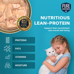 Pure Cravings proteínas magras para gatos, comida húmeda de calidad